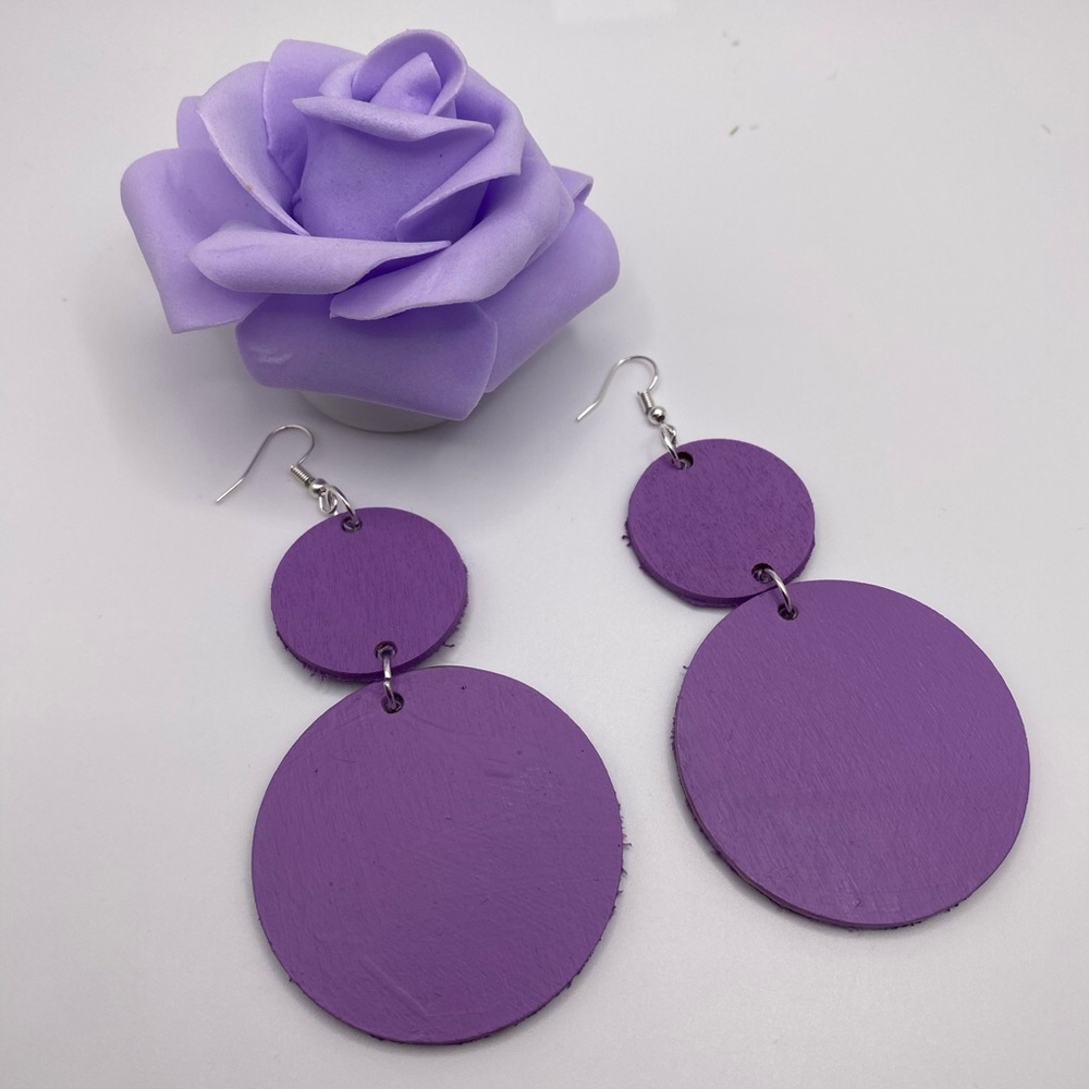Handcrafted Purple Earrings